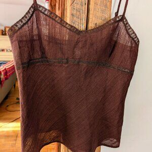 Vintage Dosa Linen Spaghetti Strap Camisole